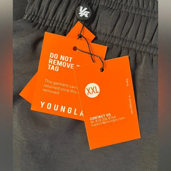 YoungLA 2141, Soft AF No Cuff Sweats, Charcoal, Size XXL, NWT - Picture 5 of 7